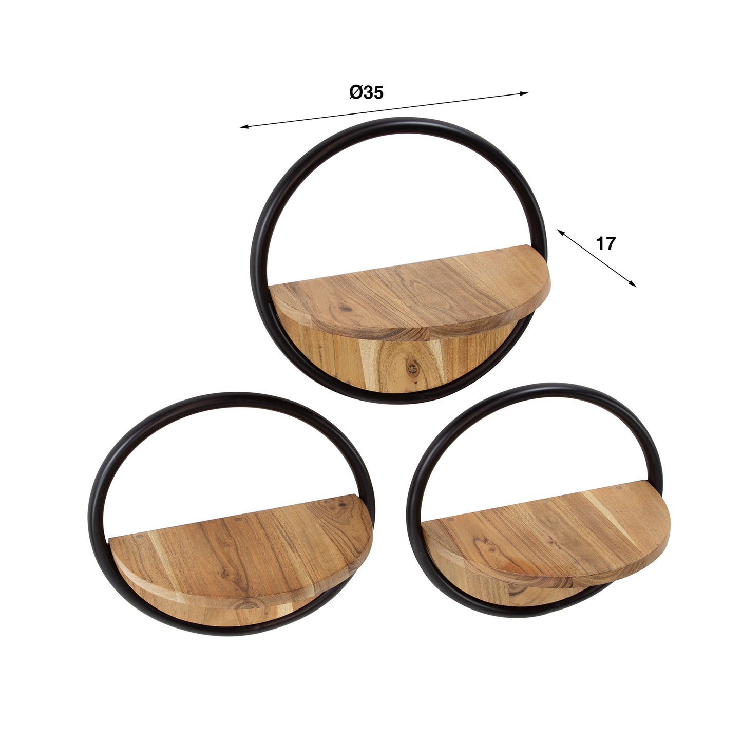 Ronde wandschappen - Set van 3