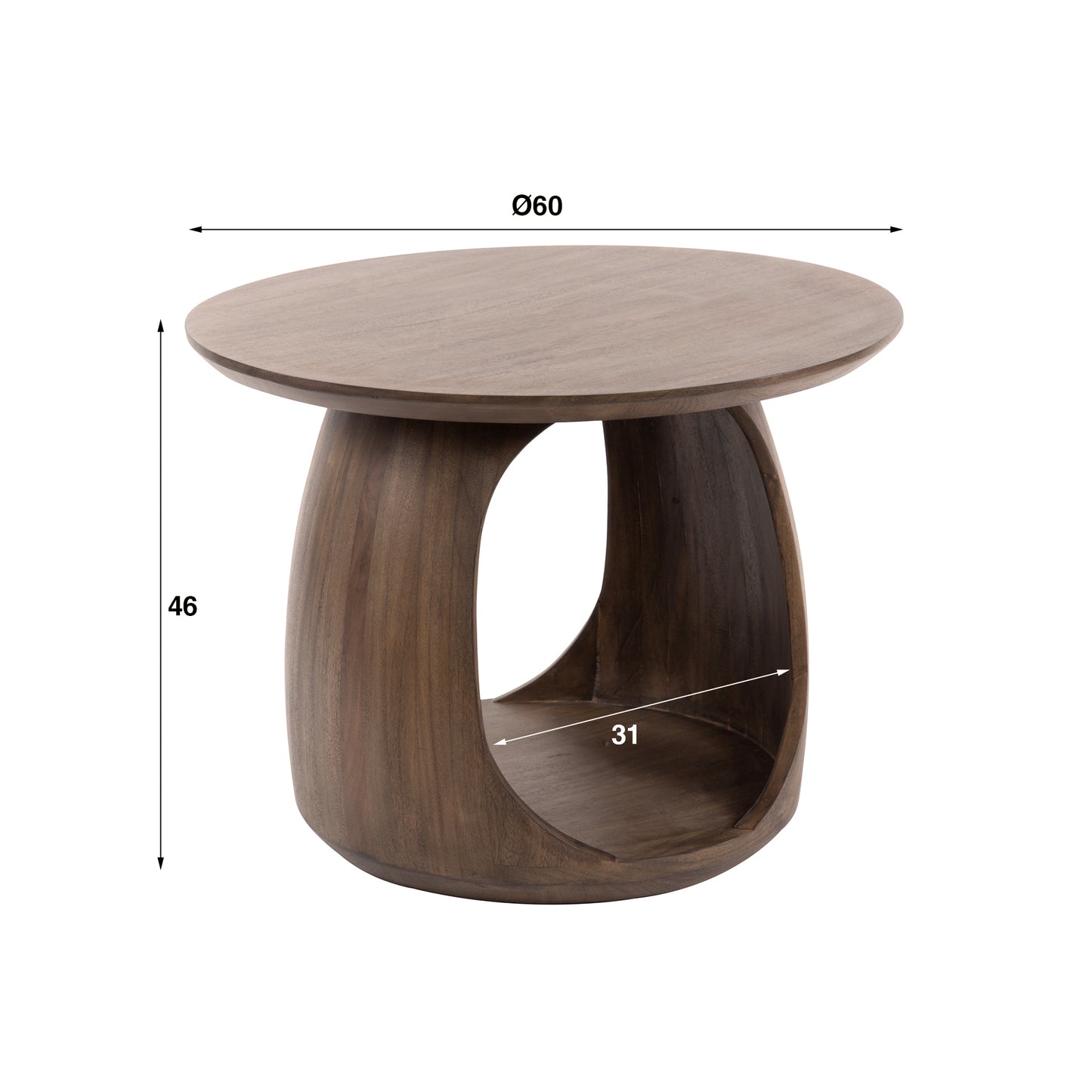 Bijzettafel Flow Solid M