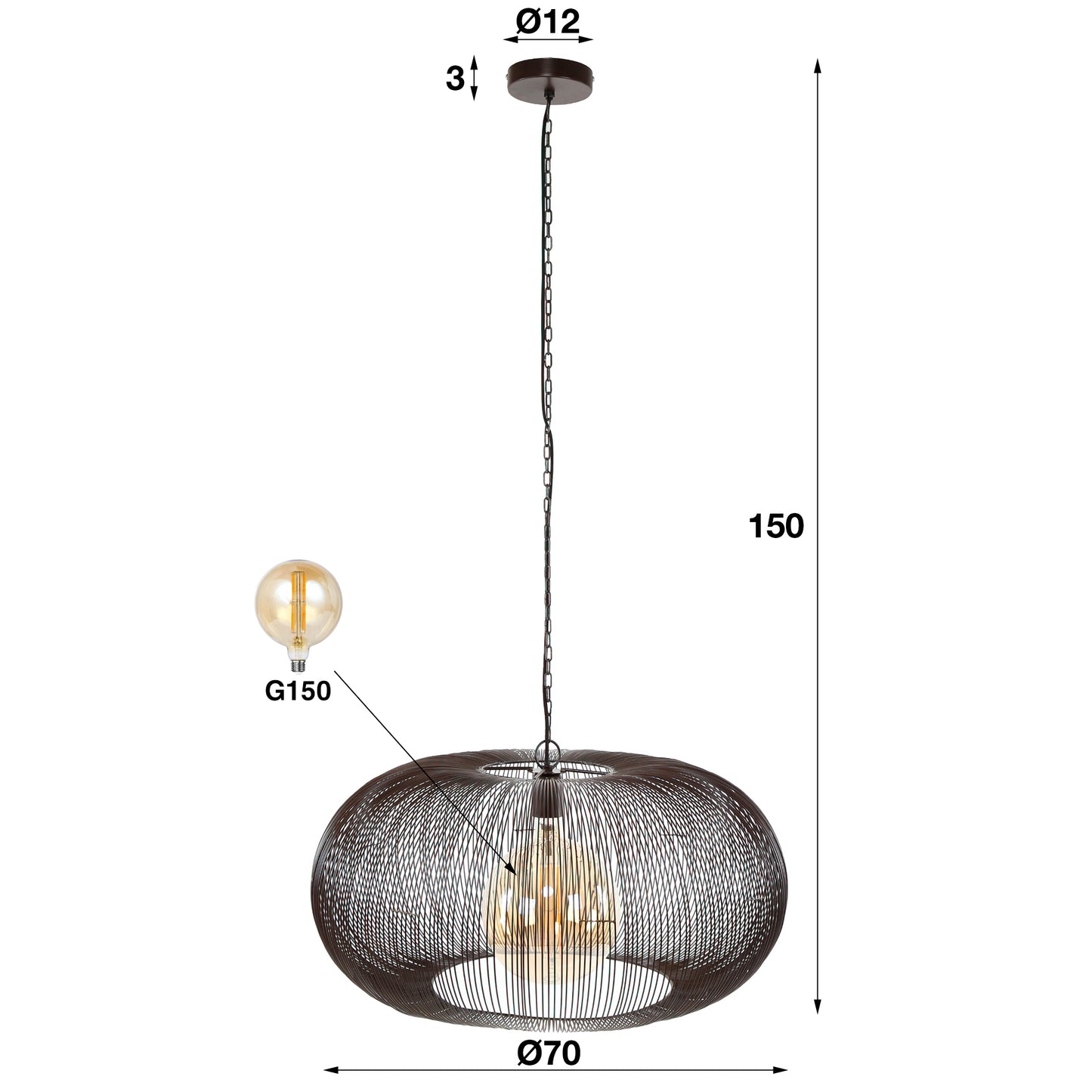 Hanglamp Copper Twist