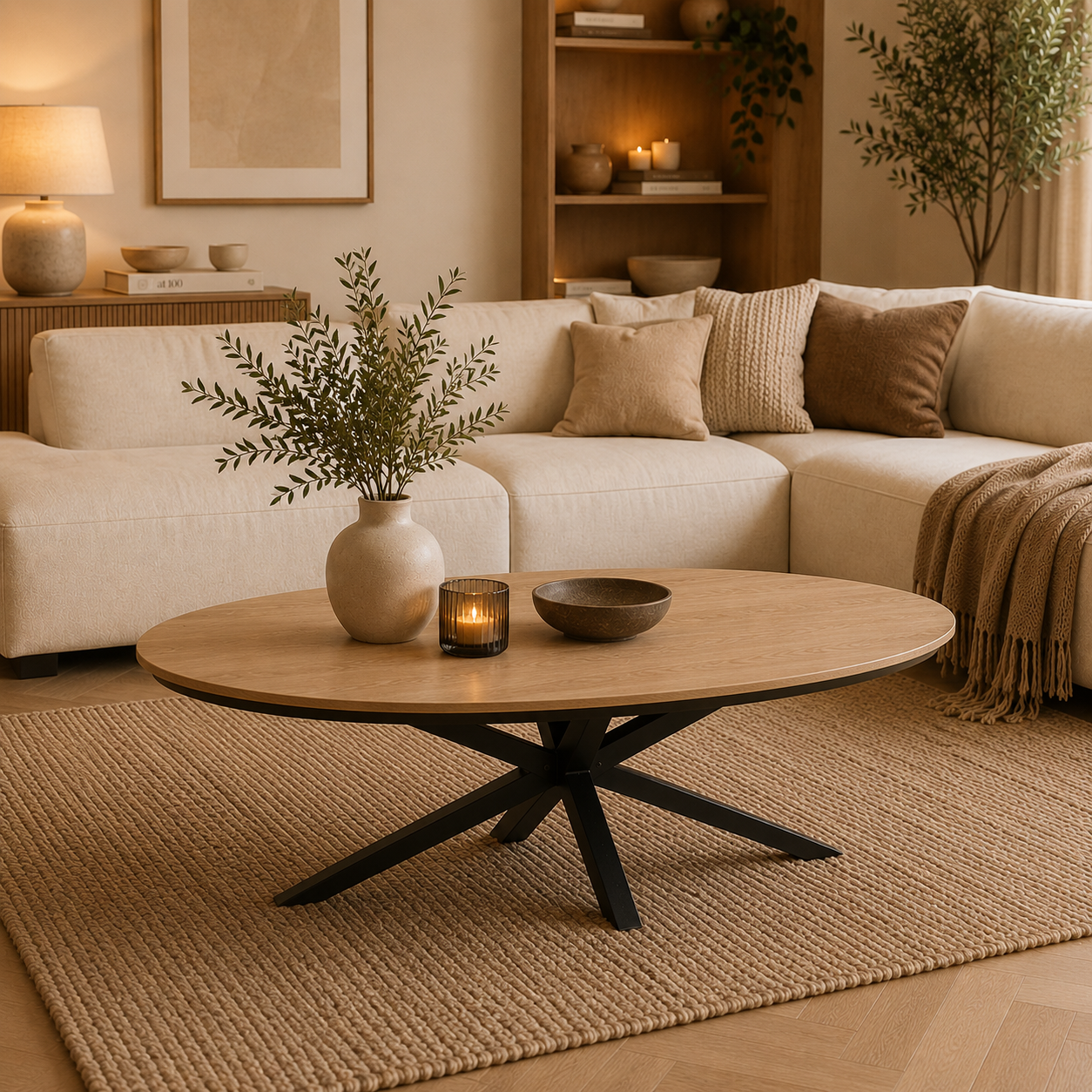 Wellington oval coffee table