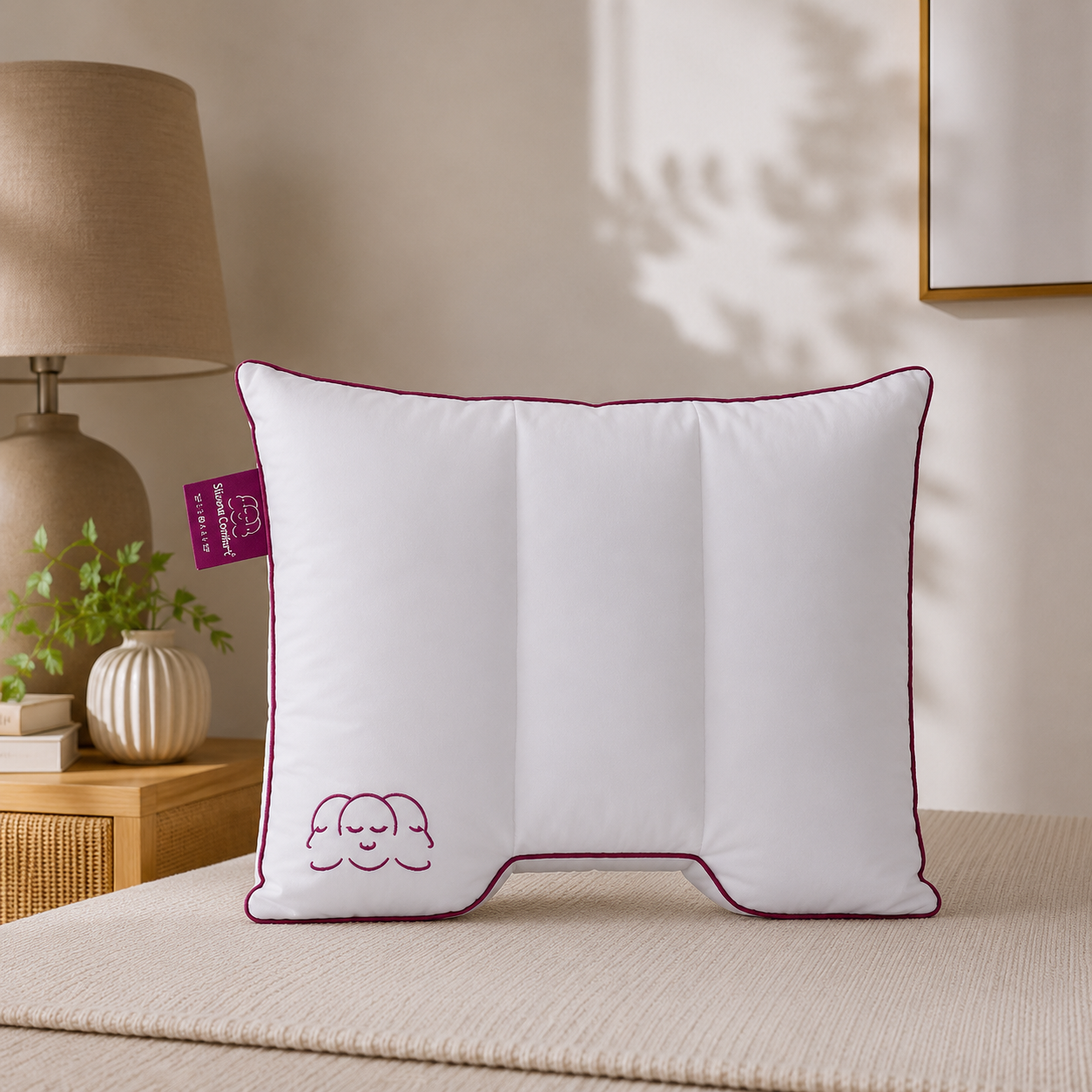 Silvana hoofdkussen comfort paars