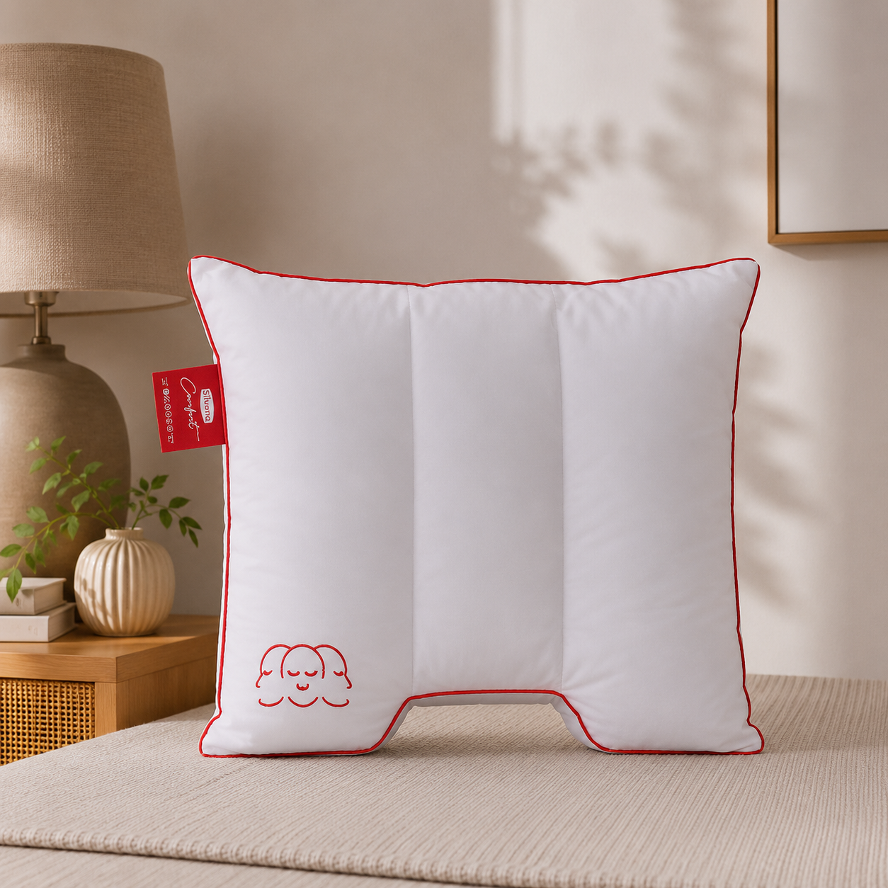 Silvana comfort pillow red