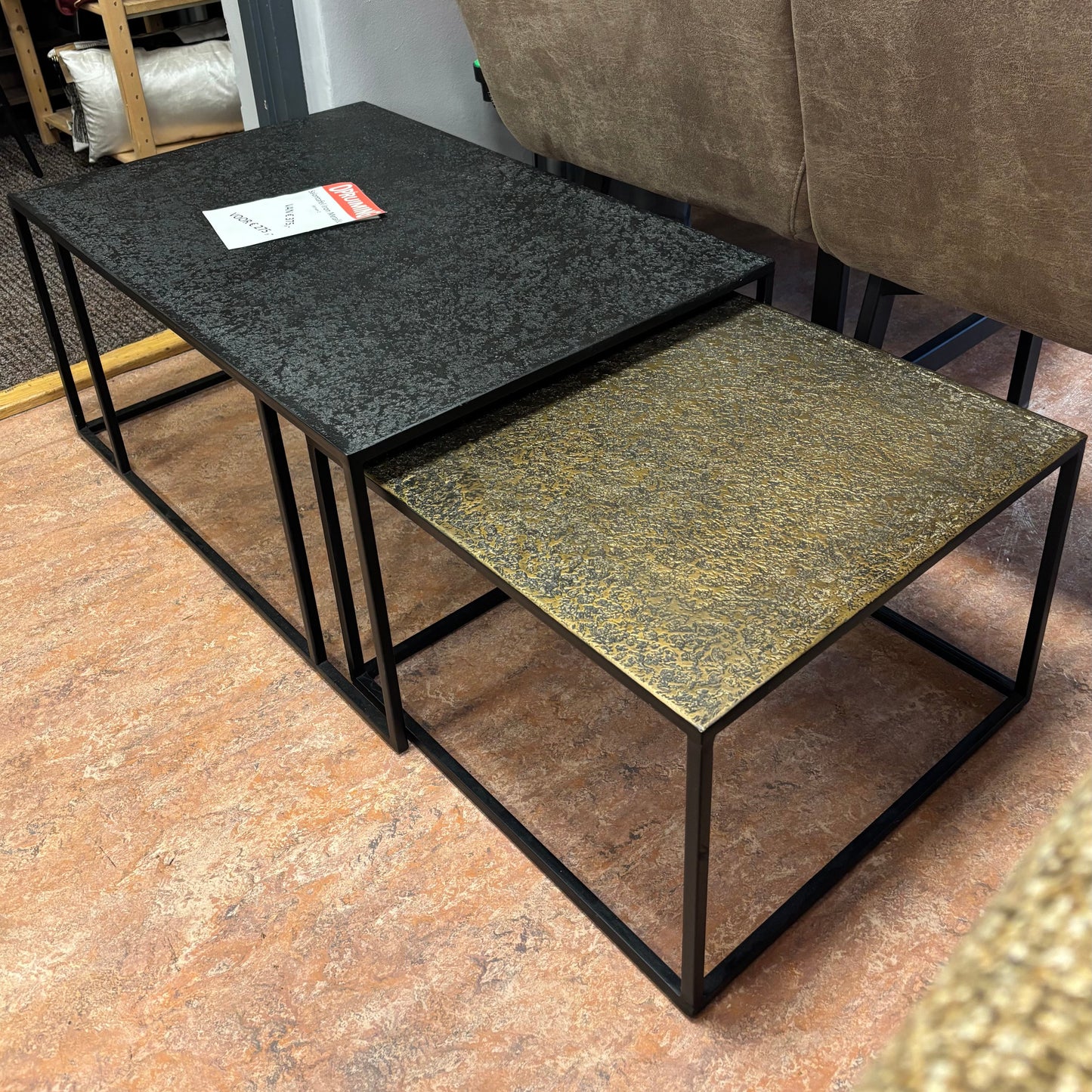 CLEARANCE Coffee table Iron metallic