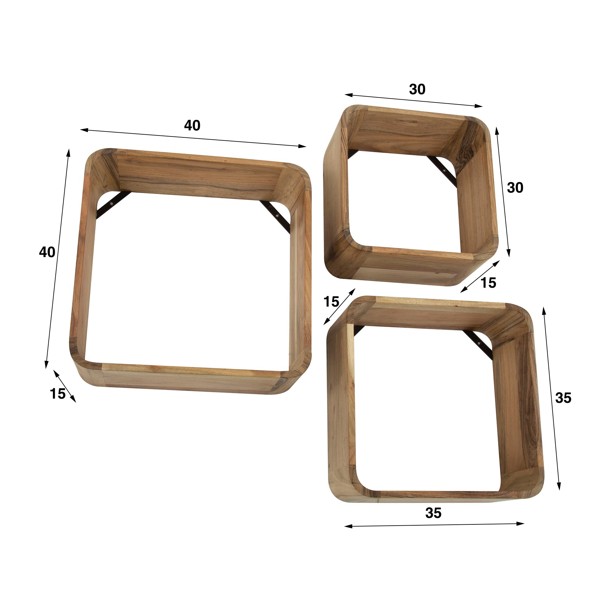 Wandschappen Vierkant - Set van 3