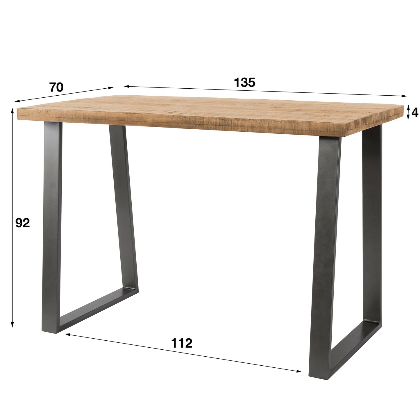 Bartafel Industrieel Vintage 135 cm