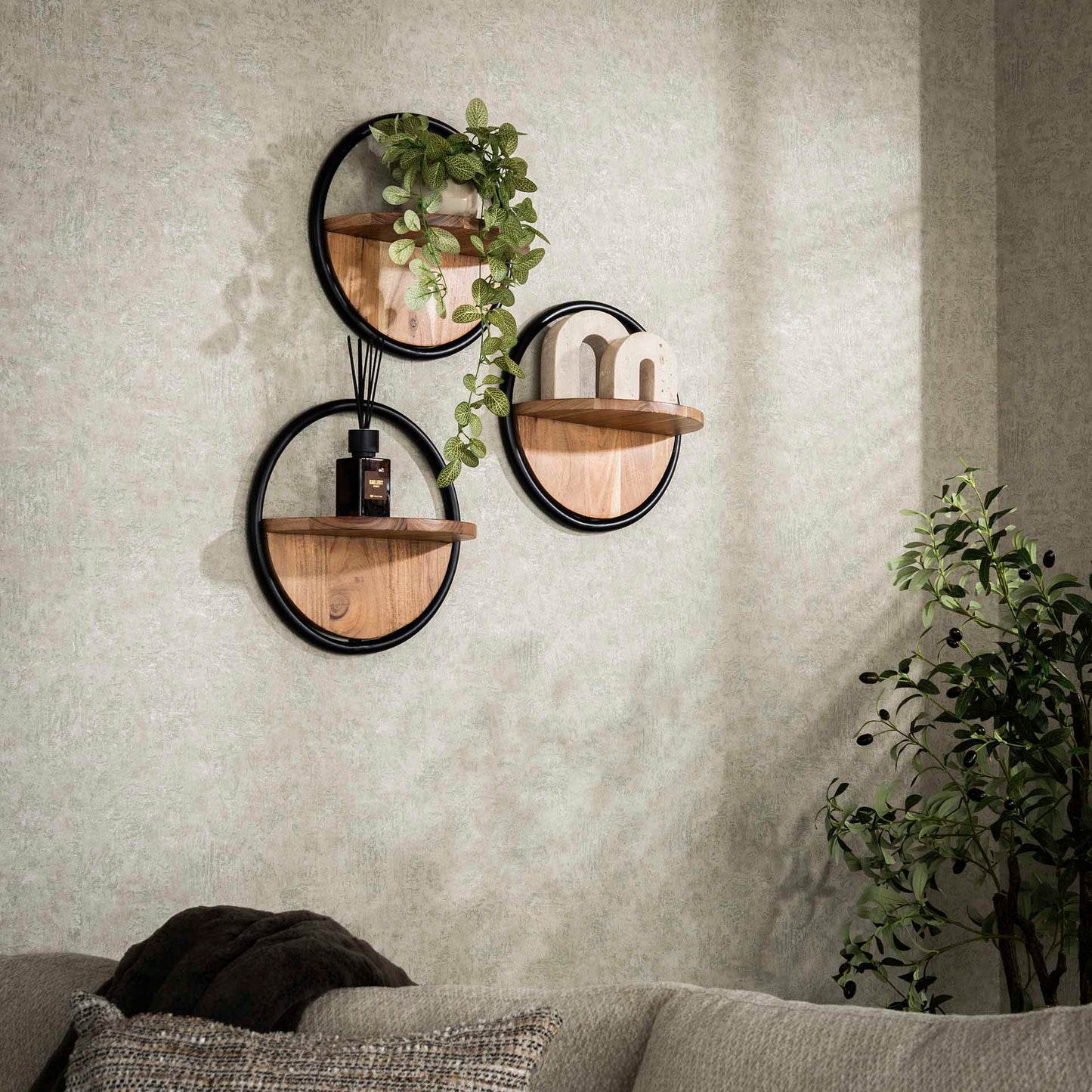 Ronde wandschappen - Set van 3