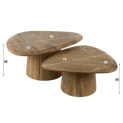 Salontafelset Wave - Set van 2