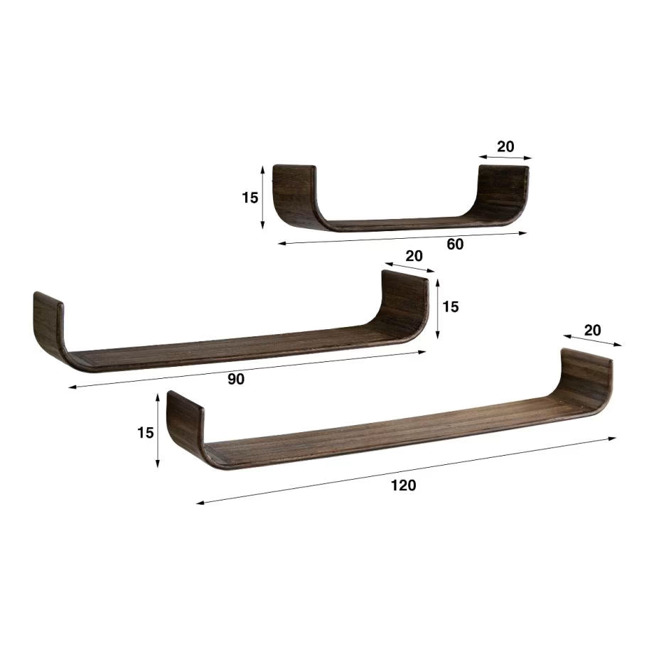 Wandplankset Maya Teak U-shape
