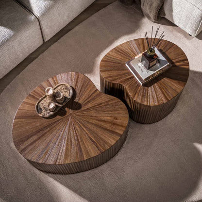 Salontafelset Maya Teak niervormig