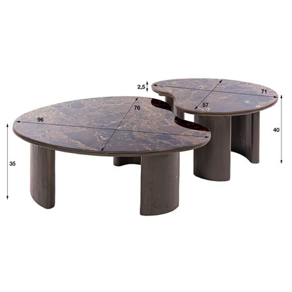 Salontafel Empera niervormig
