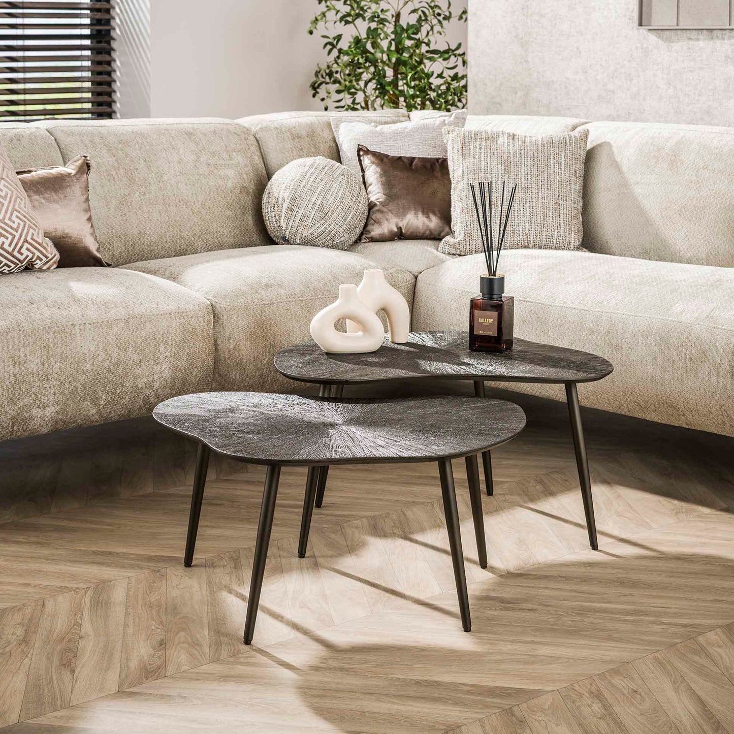 Salontafel Brown Ray - Set van 2