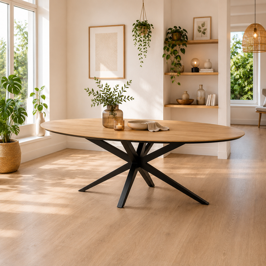 Wellington oval dining table