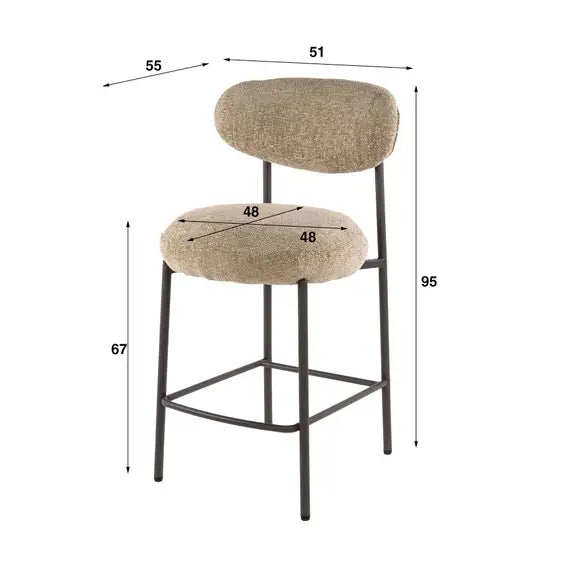 Barstoel Round - Set van 2
