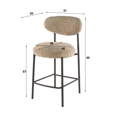 Barstoel Round - Set van 2