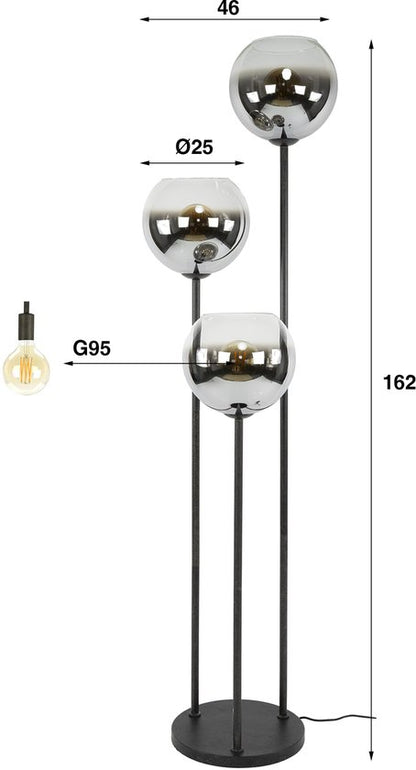Vloerlamp Bubble Shaded