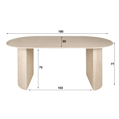 Eettafel Romano Arch 180 cm