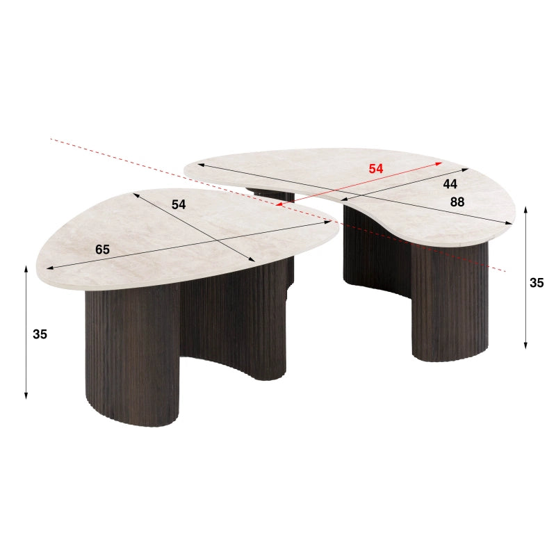 Salontafel Ceramo organisch