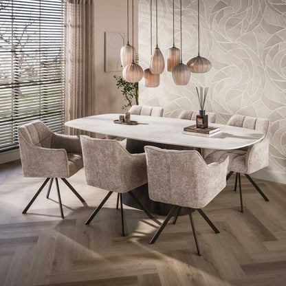 Eettafel Ceramo Centro deens ovaal