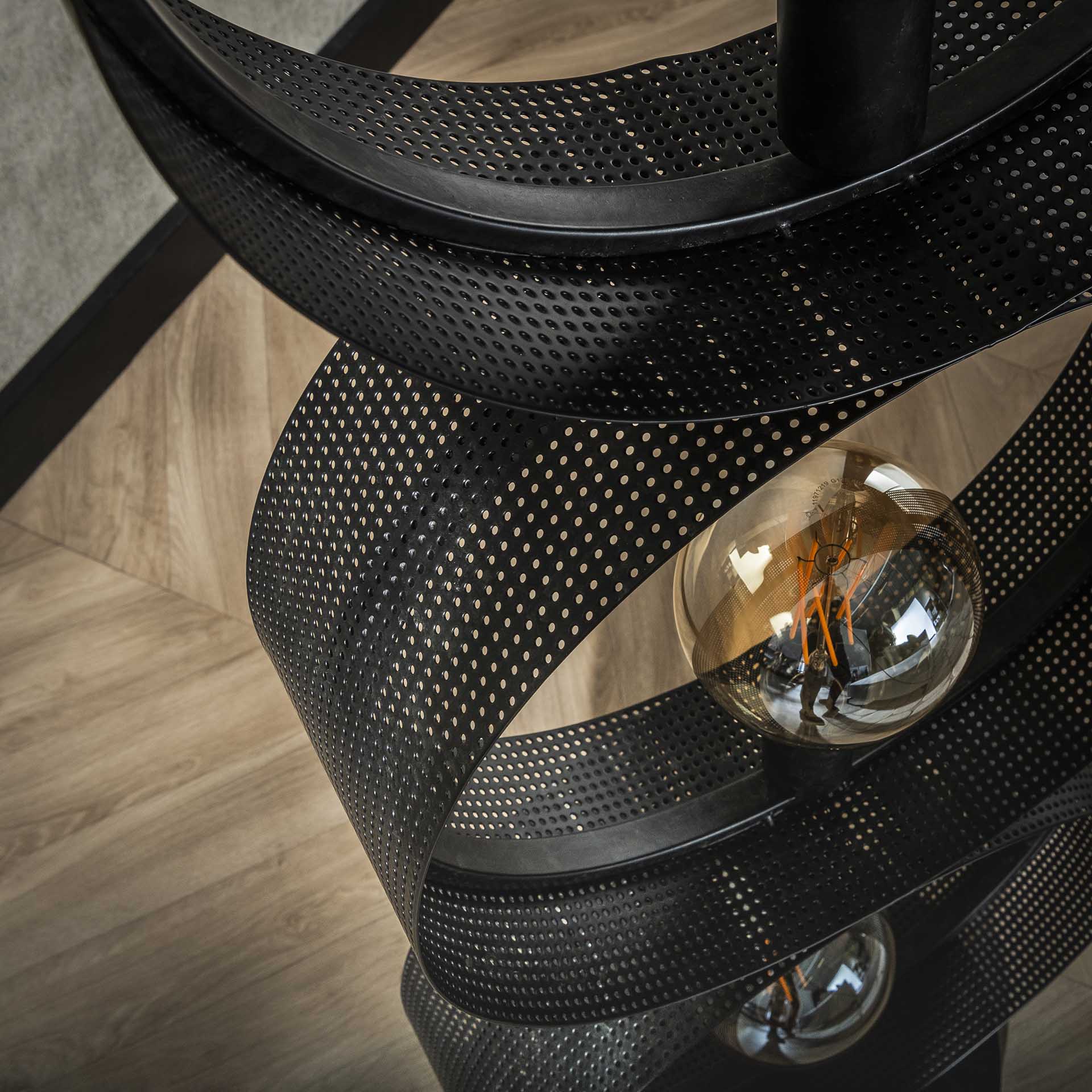 Vloerlamp Metaalringen Charcoal