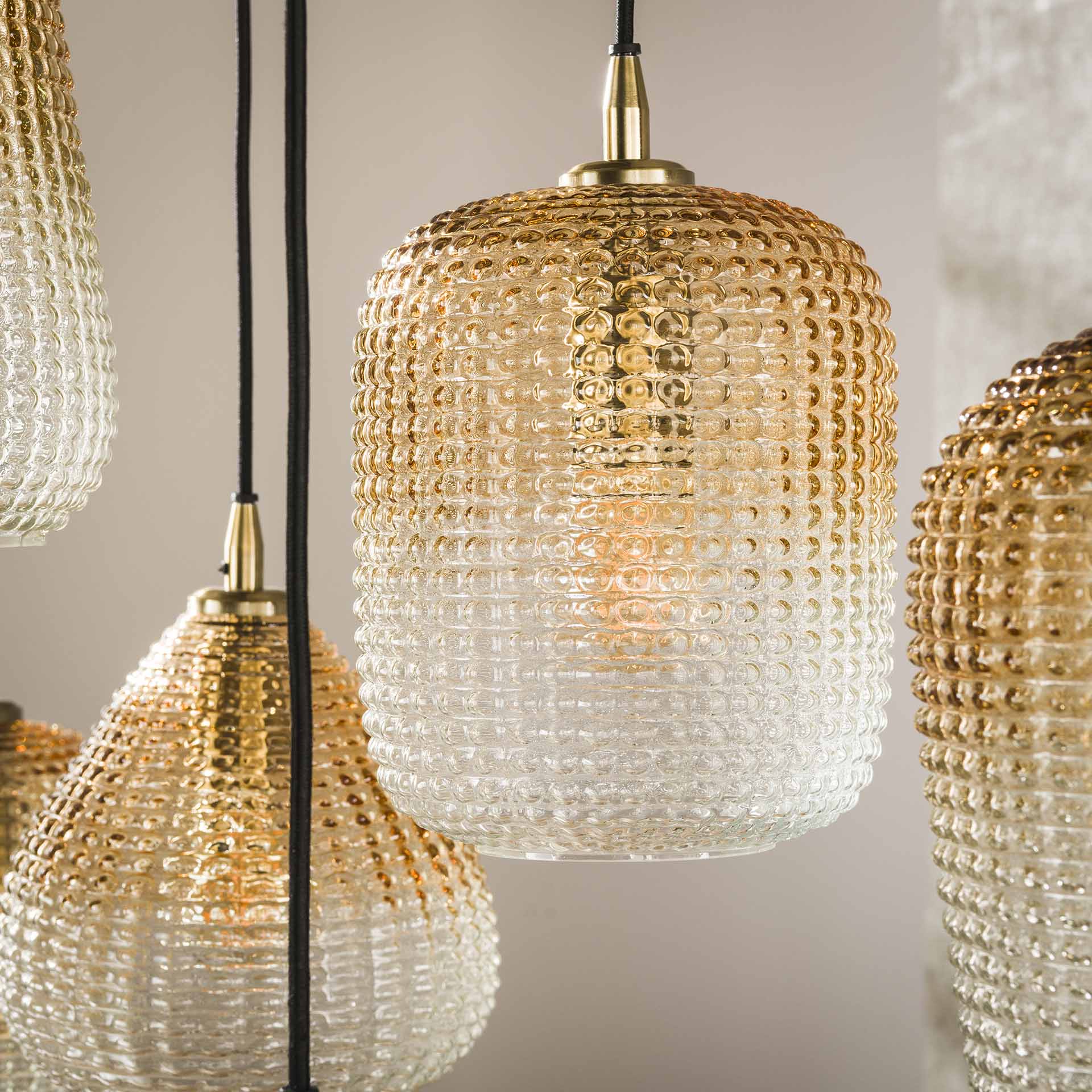 Hanglamp Dot - 9 glazen kapjes