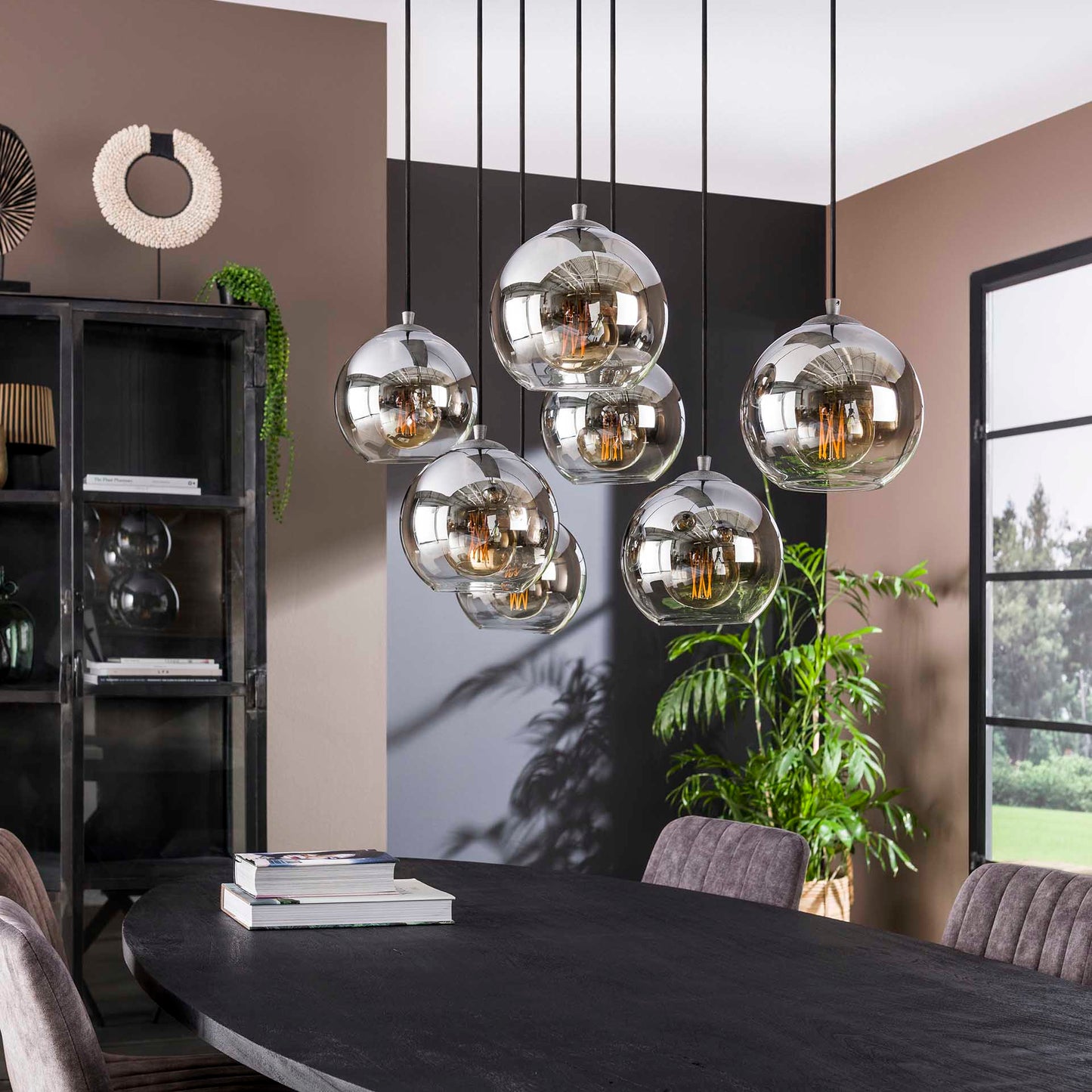 Hanglamp Bubble Shaded - Oud Zilver