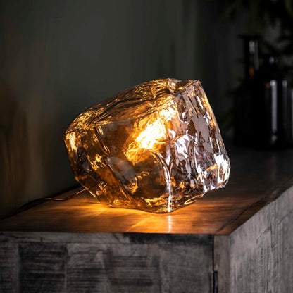 Tafellamp Chromen Glas