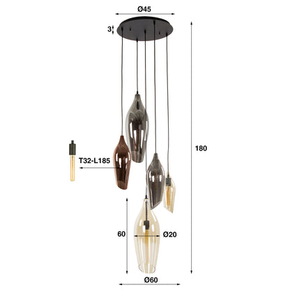 Hanglamp Cocoon Mix Glass