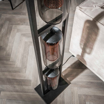 Vloerlamp Smoke Glass Mesh