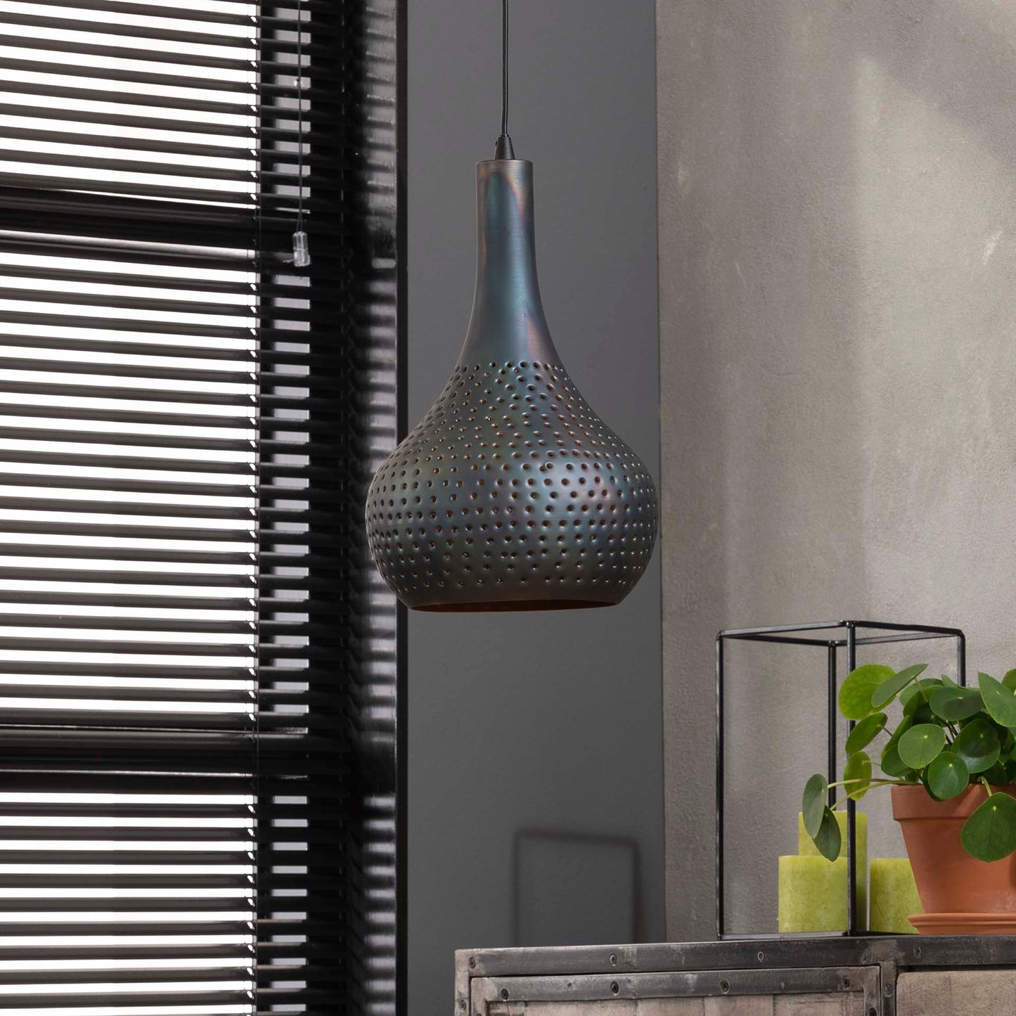 Hanglamp Geperforeerd Zwart Bruin