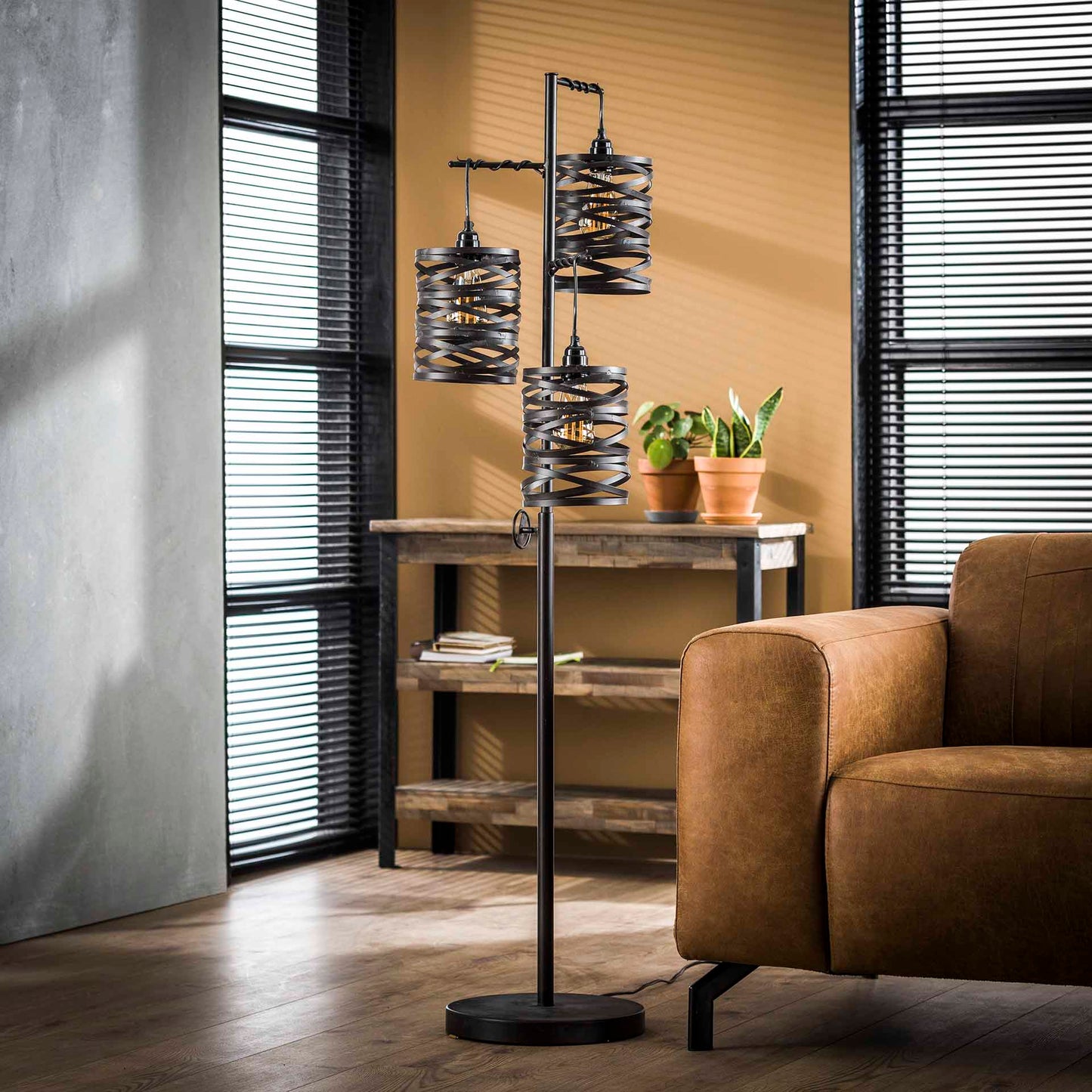 Vloerlamp Spindle - 3 kappen