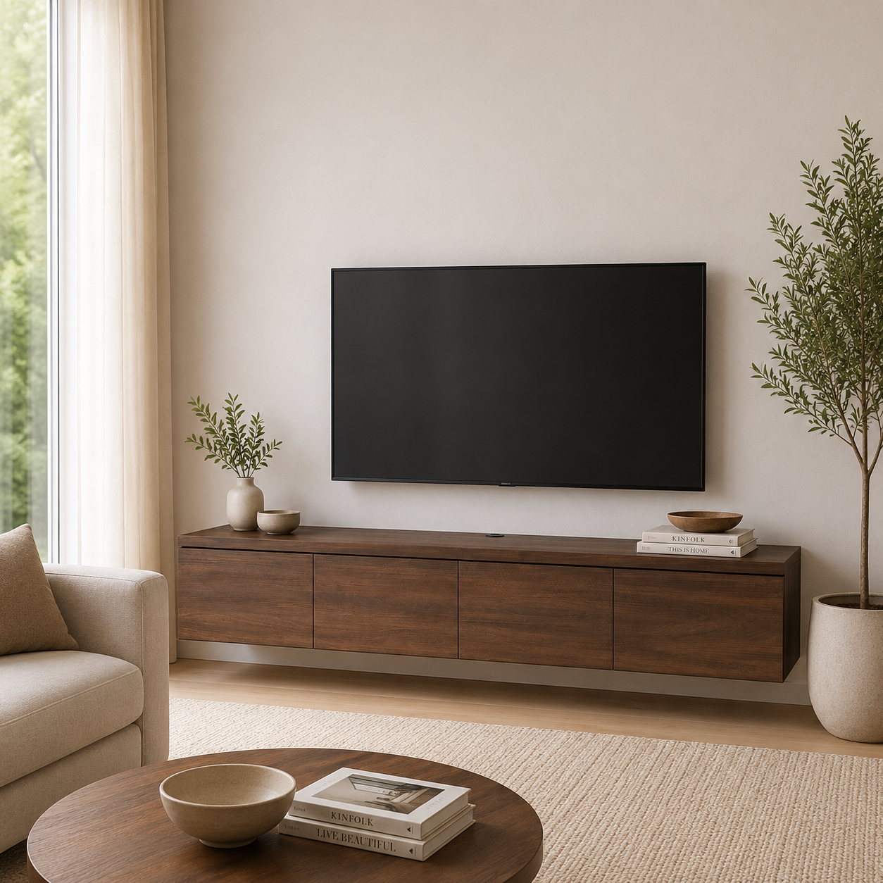 Tv-meubel Keswick 4-deurs