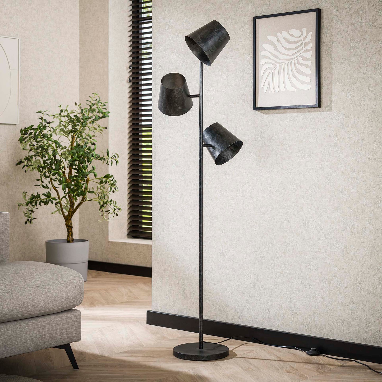 Vloerlamp 3L Charcoal