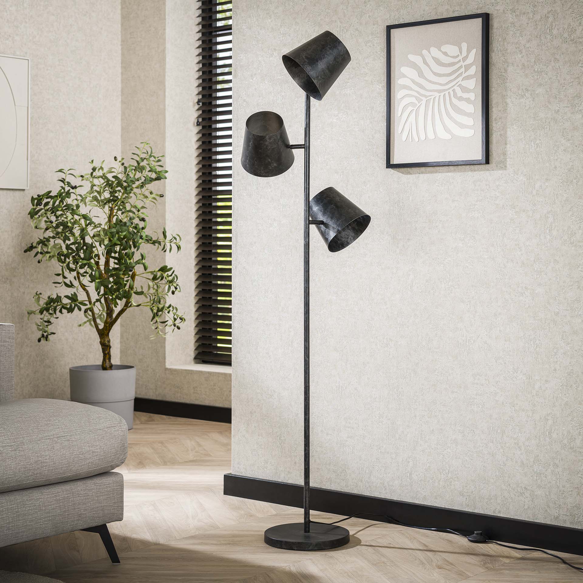 Vloerlamp 3L Charcoal