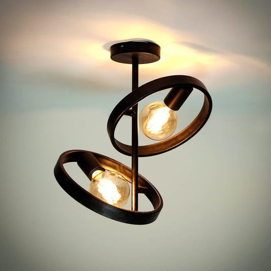 Plafondlamp Charcoal - 2 lichtpunten