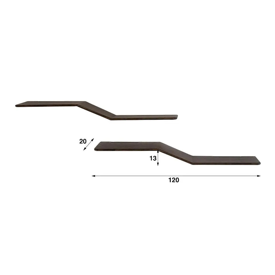 Wandplankset Maya Teak S-shape