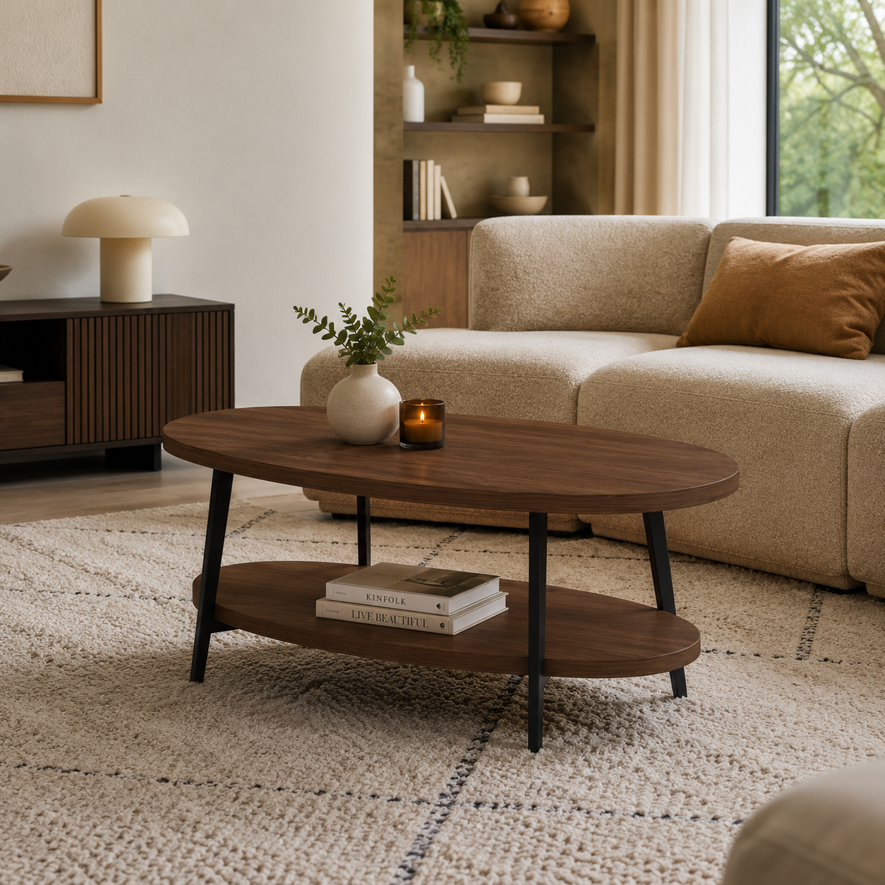 Lynn oval coffee table