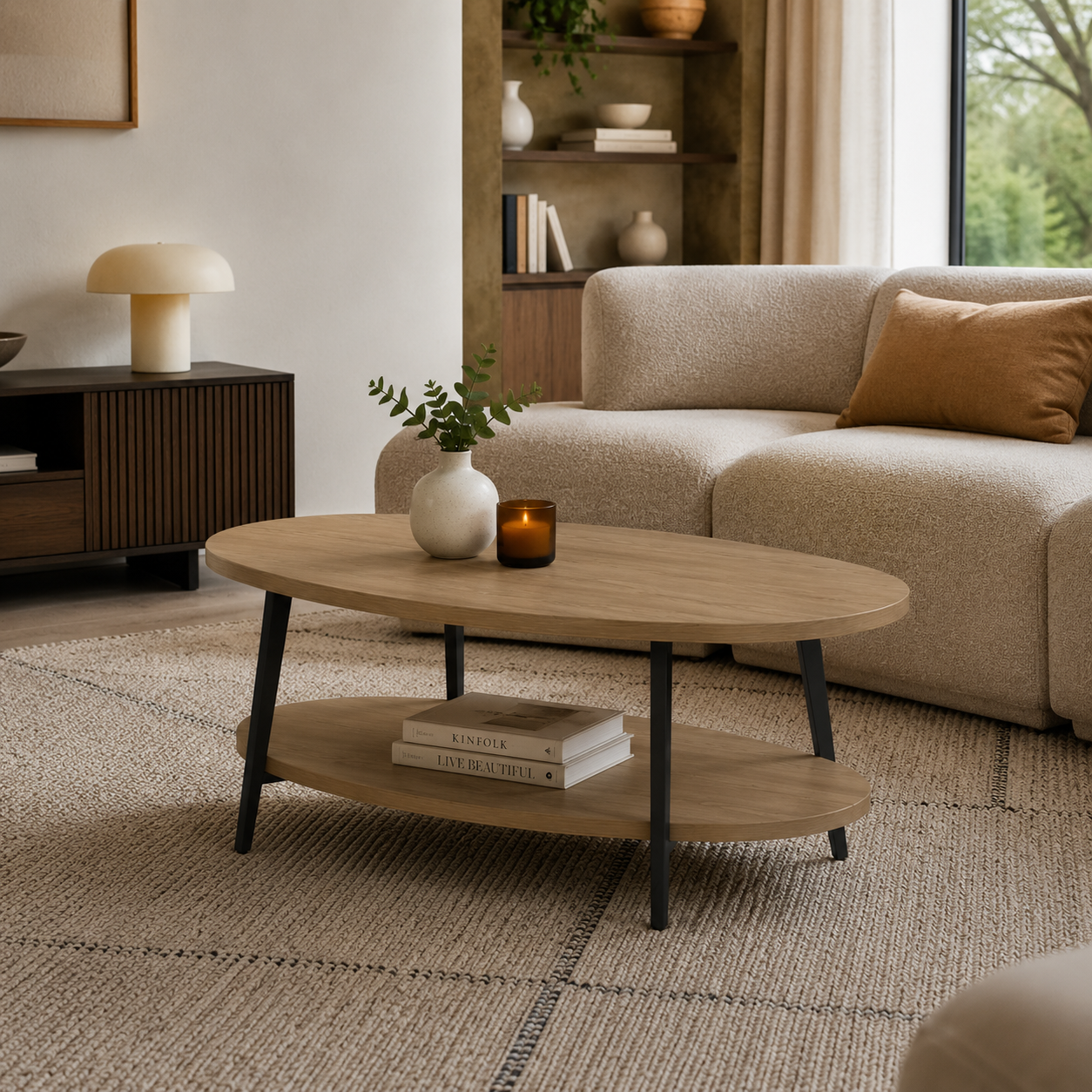 Lynn oval coffee table