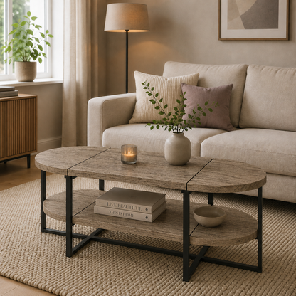 Lynn oval coffee table