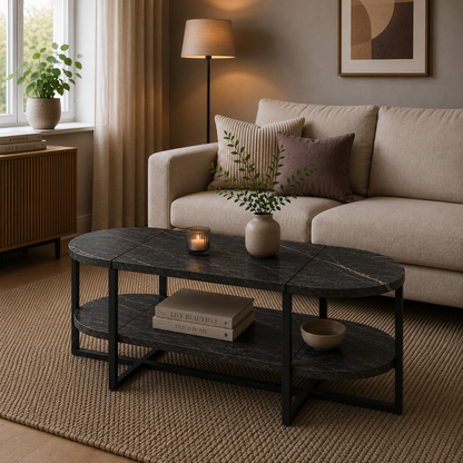 Lynn oval coffee table