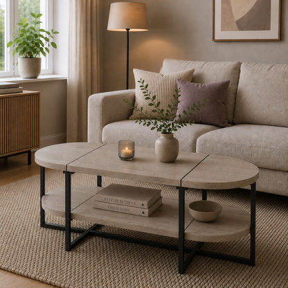 Lynn oval coffee table