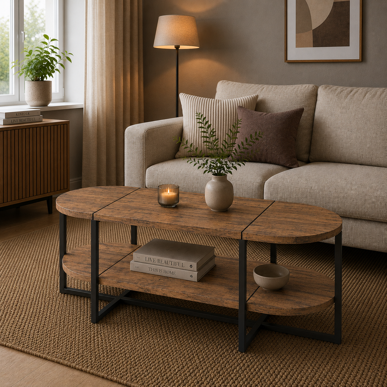 Lynn oval coffee table