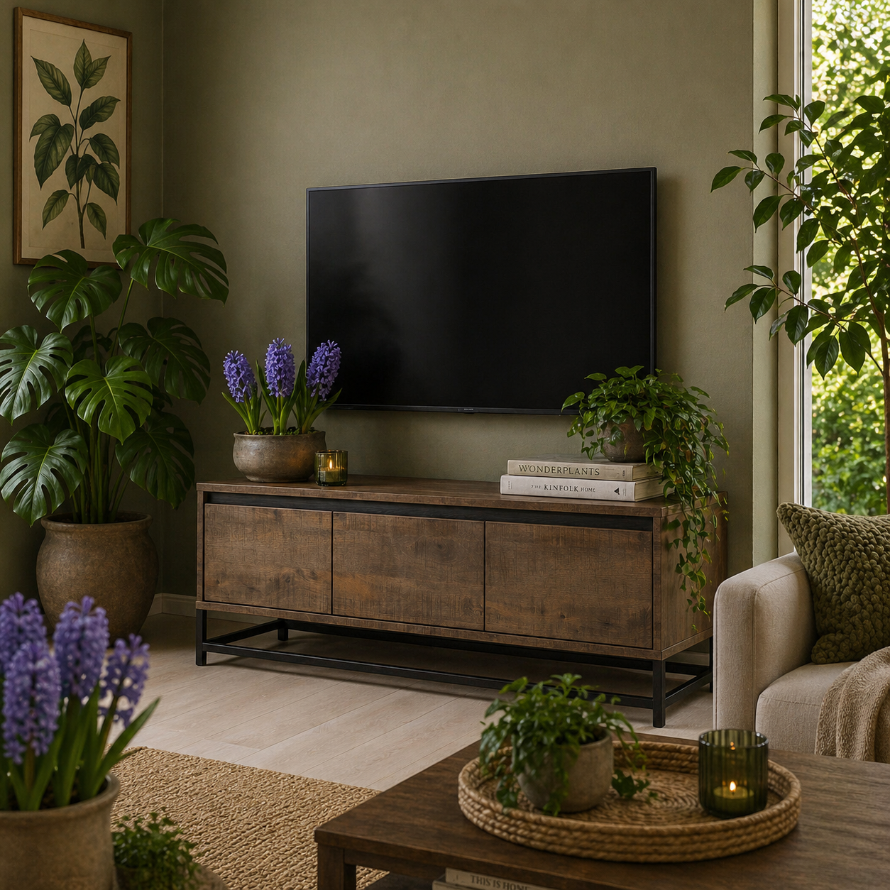 Milltown 3-door TV cabinet