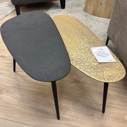 SALE Coffee table set Metallic kidney-shaped