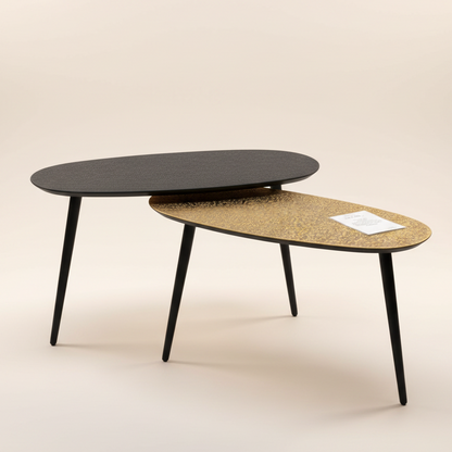 Salontafelset Metallic niervormig
