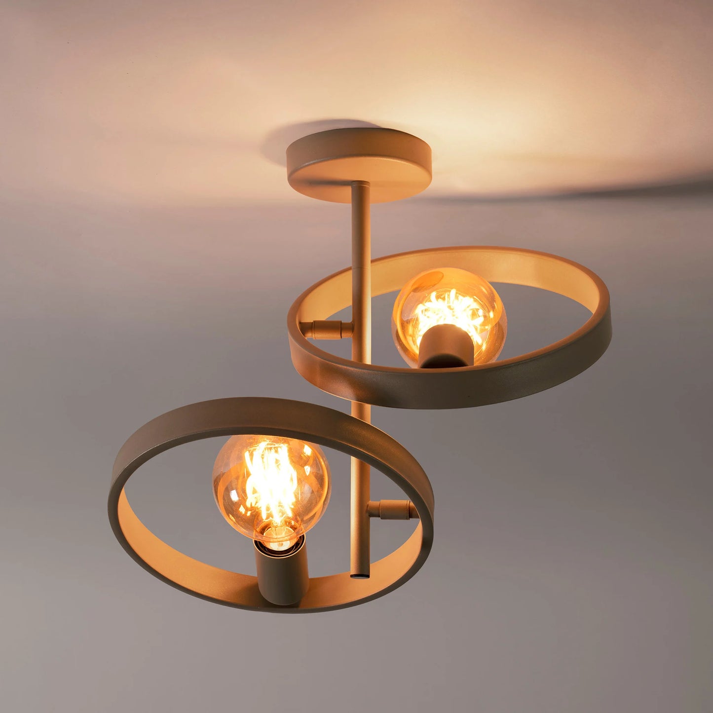 Ceiling lamp Hover 2-light / Charcoal